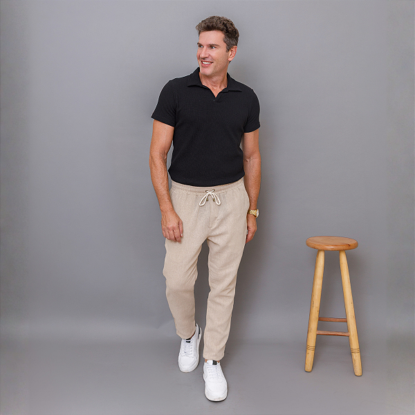 Calça Ibiza Cós Elástico em Algodão