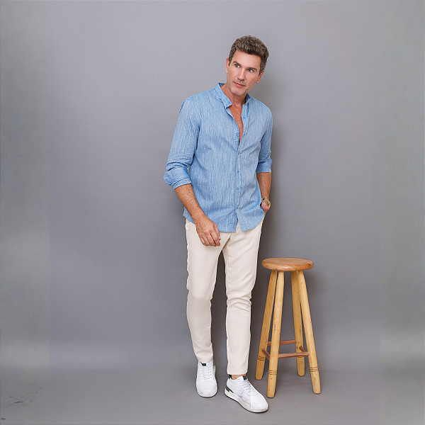 Calça Alfaiataria Milano Slim com Elastano