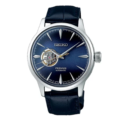 Relógio Seiko Masculino - Presage Blue Moon Open Heart Automático - SSA785J1/D1PX