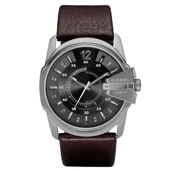 Relógio Diesel Masculino - Master Chief com Pulseirade Couro Marrom - DZ1206B1.G2NX