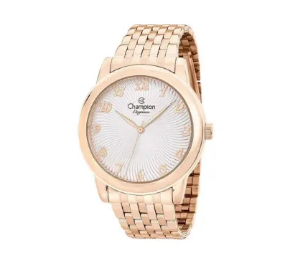 Relógio Champion Feminino - Elegance Rosê com Fundo Branco - CN28455Z