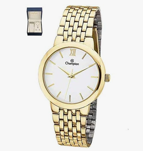 Relógio Champion Feminino com Semi Joia - Dourado - CH22091W