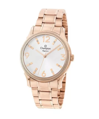 Relógio Champion Feminino - Semi Joia - Rosê com Fundo Branco - CN25832B