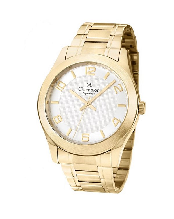 Relógio Champion Feminino Elegance - Dourado com Mostrador Branco - CN26493H