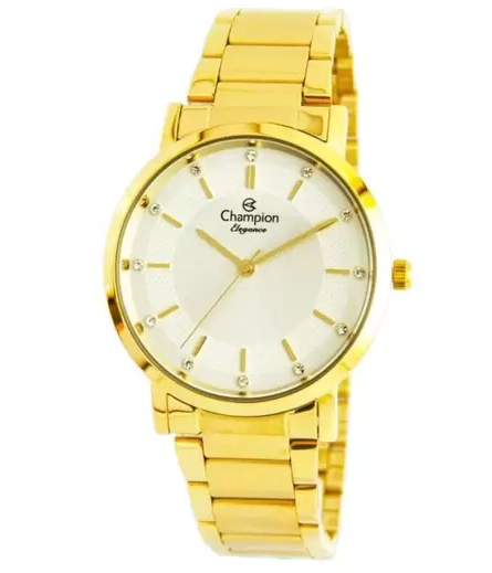 Relógio Champion Feminino Elegance - Dourado com Mostrador - CN25627H