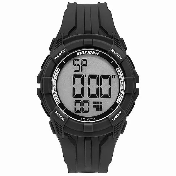 Relógio Mormaii Masculino Digital  Wave - Preto com Detalhes Branco no Mostrador - MO18771AA/8P
