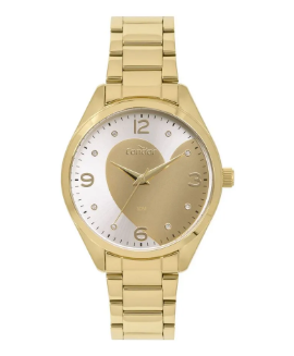 Relógio Condor Feminino KIT - Dourado com Coração - COPC21AEBZ-K4D