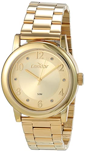 Relógio Condor Feminino - Dourado - Acompanha uma Pulseira de Silicone Cinza - COPC21JCM-T8M