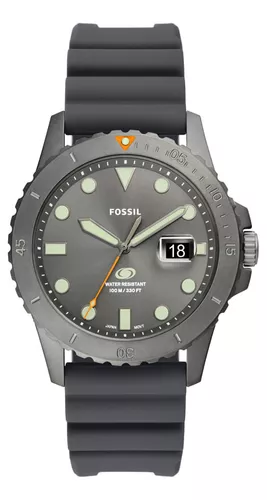 Relógio Fossil Masculino Blue - Cinza com Pulseira de Silicone Cinza - FS5994-2CN