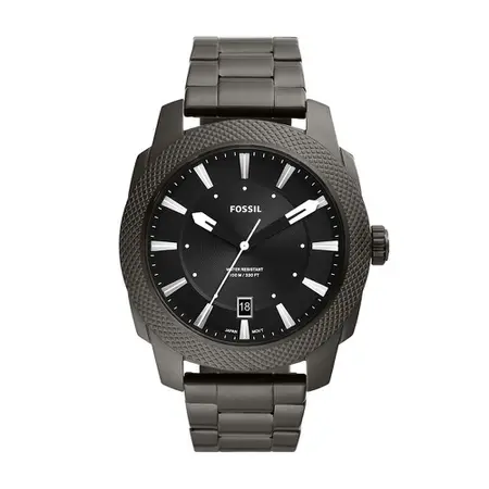 Relógio Fossil Masculino Machine Grafite - Grafite com Mostrador Preto - FS5970-1FN