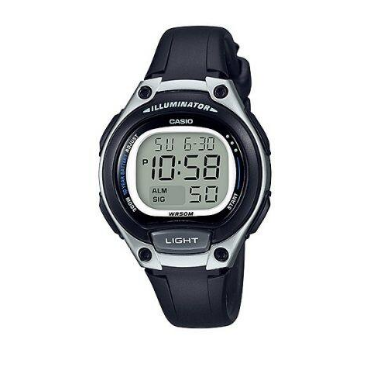 Relógio Casio Standard Digital Infantil - LW-203-1AVDF - Preto com Detalhe Prata