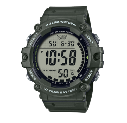 Relógio Casio Standard Digital - AE-1500WHX-3AVDF - Verde com Mostrador Preto