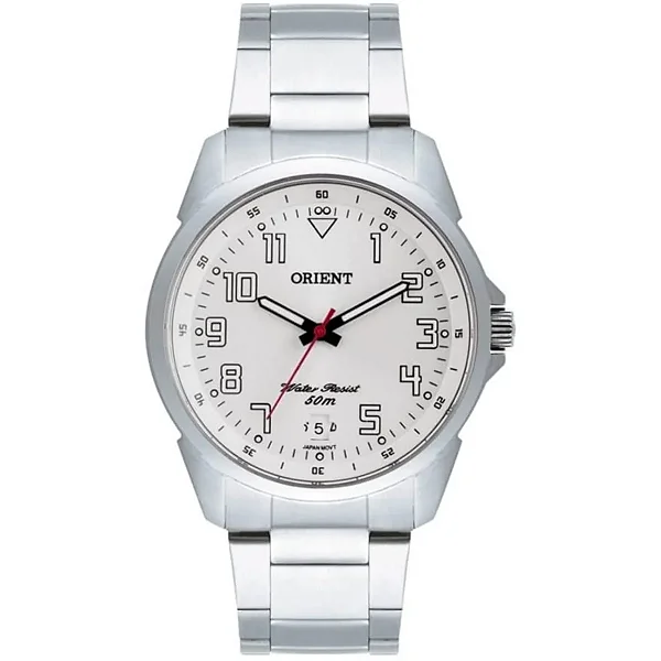 Relógio Orient Masculino - Prata com Mostrador Branco e Calendário - MBSS1154A.S2SX