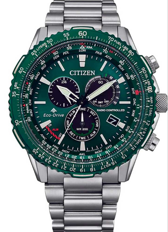 Relógio Citizen Eco-Drive Promaster Radio Controlled  - CB5004-59WN - Pilot Chrono