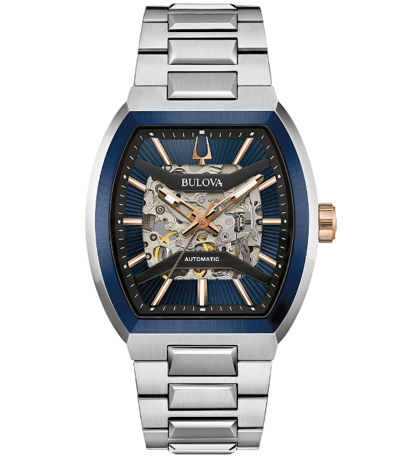 Relógio Masculino Bulova Maquina Automático 98A319N Esqueletizado