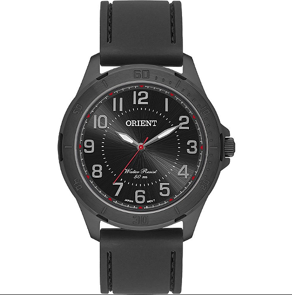 Relógio Orient Masculino -MPSP0002.P2PX Preto Total Aço Inox 5 ATM Esportivo Original