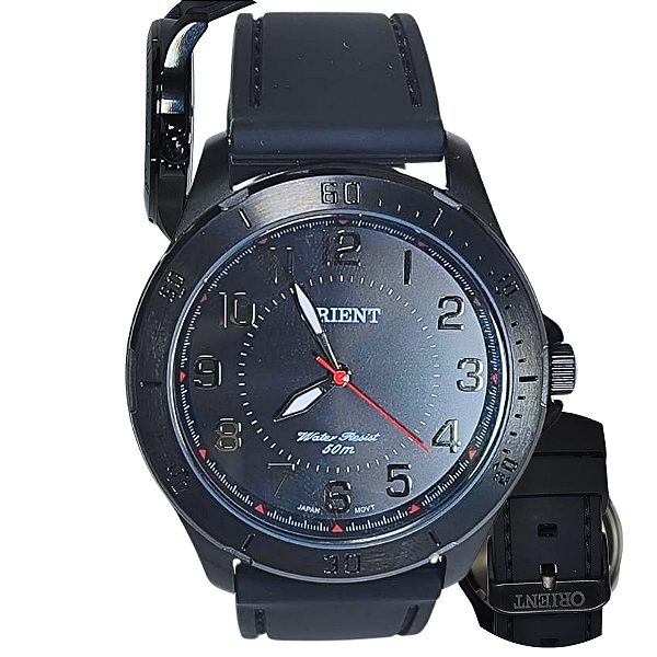 Relógio Orient Masculino -MPSP0002.P2PX  Preto Total Aço Inox 5 ATM Esportivo Original