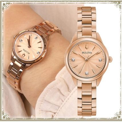 Relógio Bulova Sutton 97P151 Rose com Diamantes