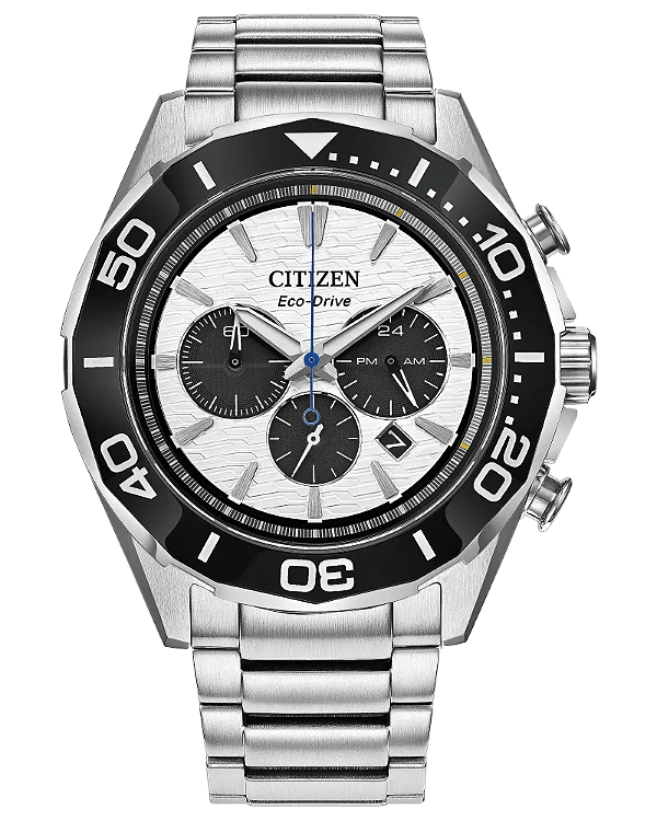 RELOGIO CITIZEN ENDEAVOR CHRONO CA4730-59A ECO-DRIVE SAFIRA AÇO PRATA