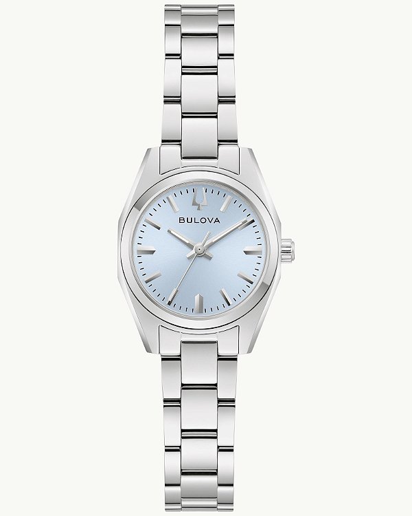 Relógio Bulova 96L345 Surveyor Feminino Aço Safira Azul Claro