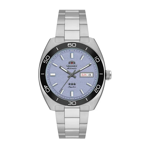 Relógio Orient 3 Stars Elegance Automático YN6SS017-A1SX Azul Texturizado