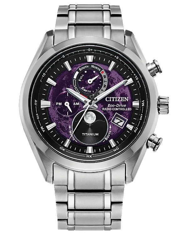 RELOGIO CITIZEN TSUKI-YOMI ROXO BY1010-81Z SAFIRA