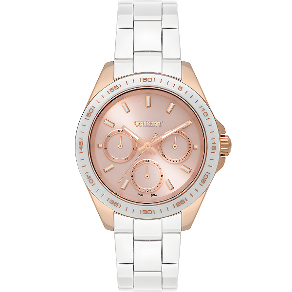 Relógio Orient Feminino - Ceramic Rosegold - FTSKM002-R1BX