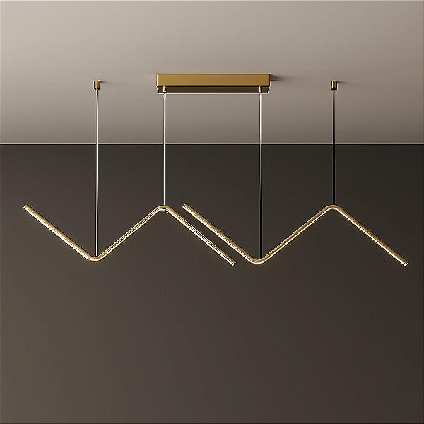 PEDENTE ONDA DOURADO 40W 3200K