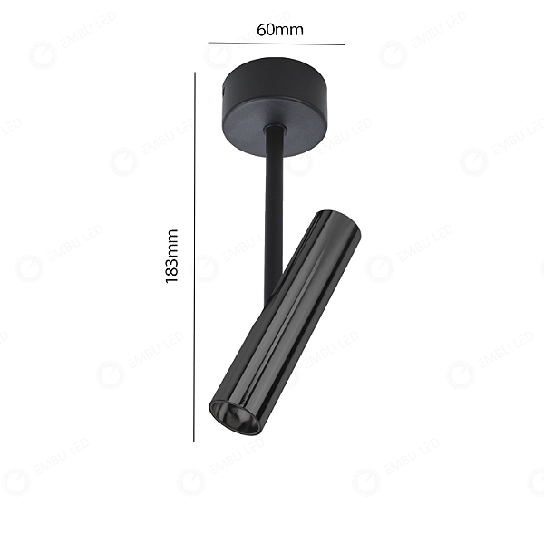 SPOT LAPIS BLACK 6W 3000K BIVOLT