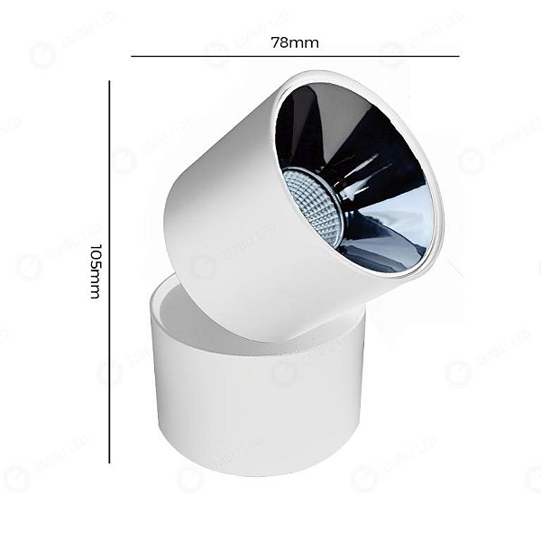 SPOT LED VERTICE DIRECIONÁVEL 15W 3000K