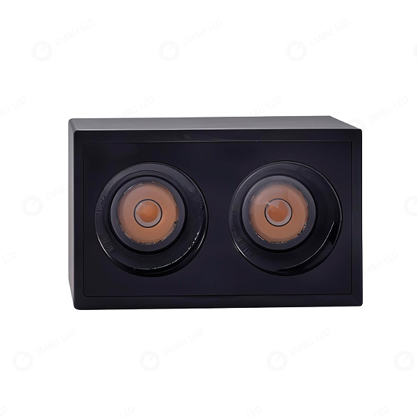 SPOT SOBREPOR MATRIX 4W PRETO 3000K 120LM