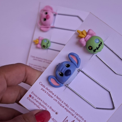 Clipes de papel decorados do TITI e Angel