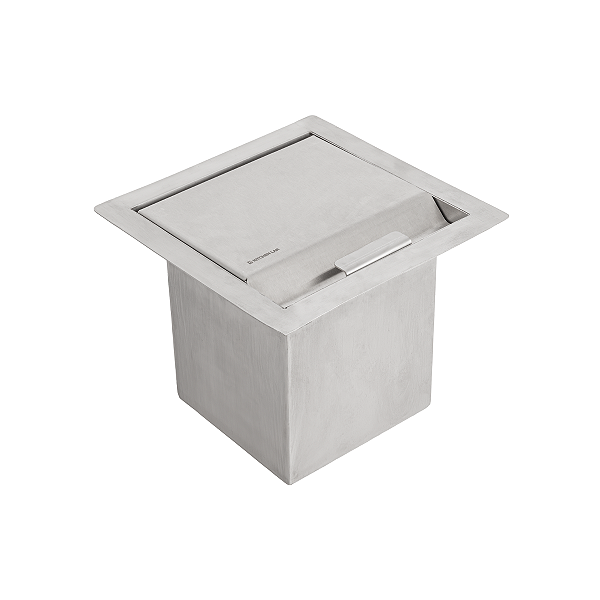 Lixeira de Embutir para Bancada 3L Inox 304 com Tampa Escovada
