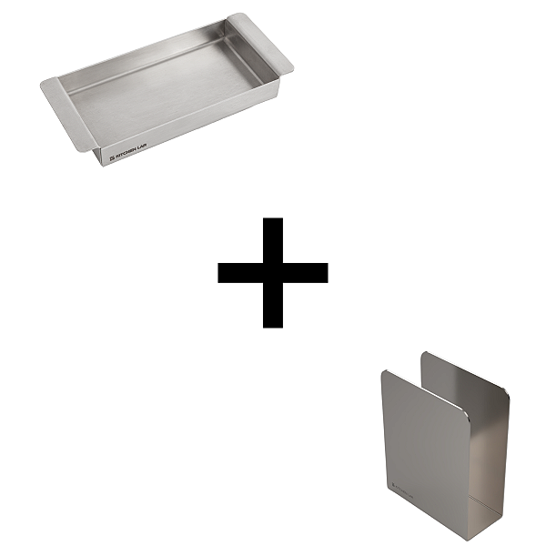 Kit Premium Kitchen Lar em Inox 304 – Porta Moedor + Porta Guardanapo