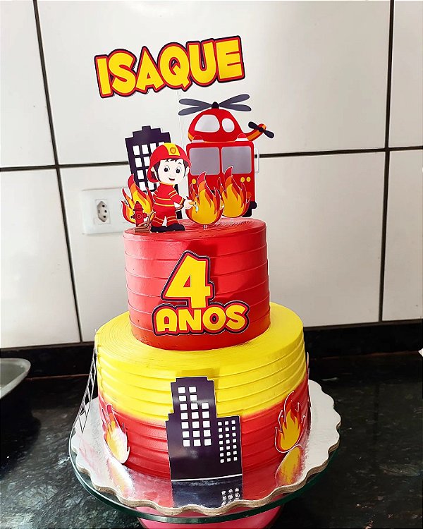 Arquivo digital tema bombeiro infantil