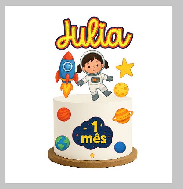 Arquivo digital tema menina astronauta