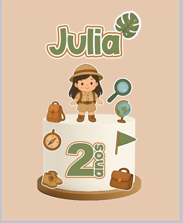 Arquivo digital tema menina exploradora