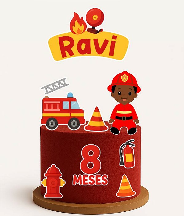 Arquivo digital tema menino bombeiro