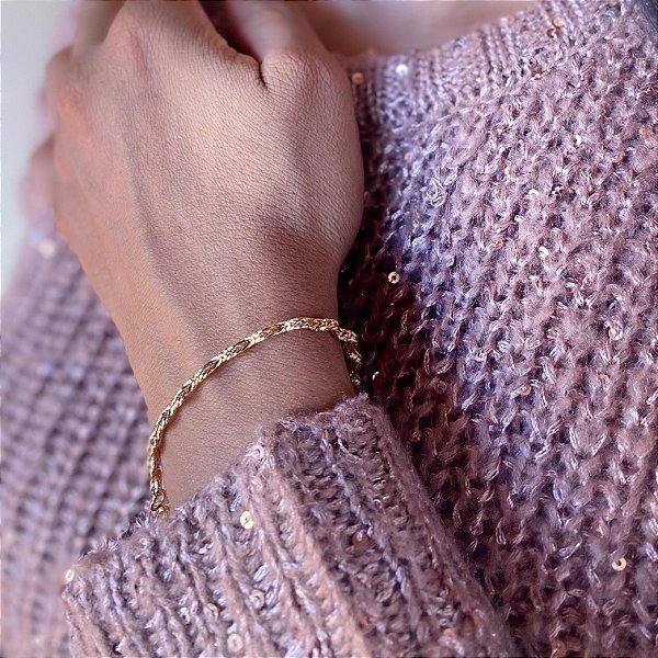 Pulseira zigzag 18cm