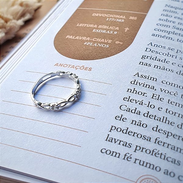 Anel prata 925 infinito n° 16