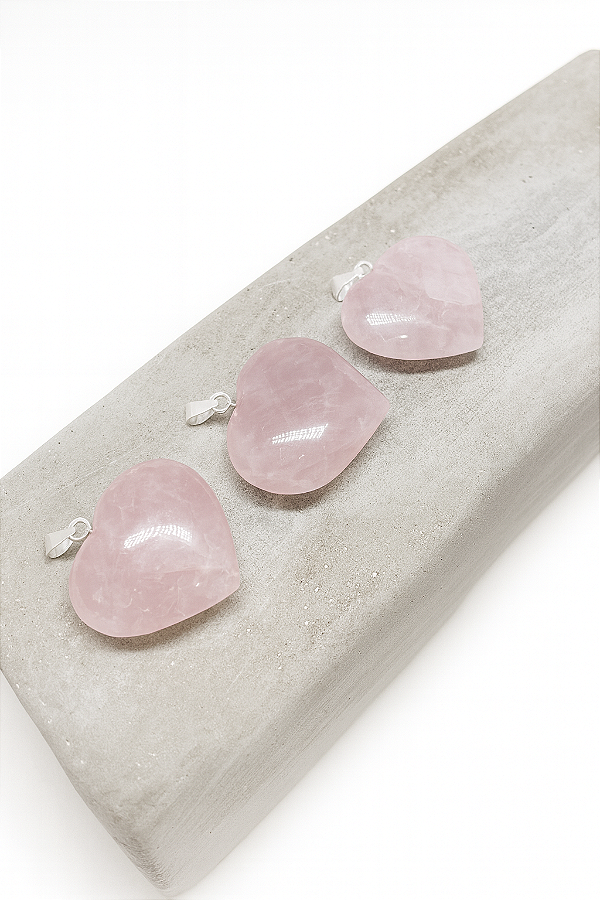 PINGENTE LOVE QUARTZO ROSA- AMOR