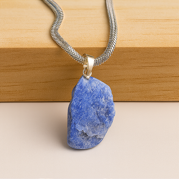 PINGENTE QUARTZO AZUL-EQUILÍBRIO