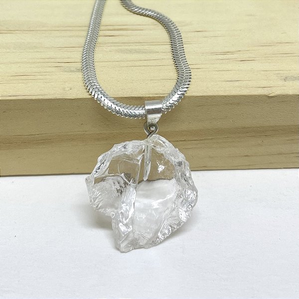 PINGENTE QUARTZO CRISTAL-LIMPEZA ENERGÉTICA