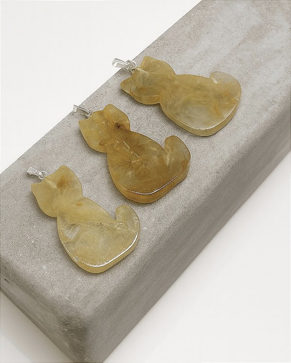 PINGENTE GATO HEMATOIDE- CLAREZA MENTAL- PET