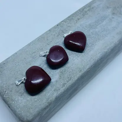 PINGENTE CORAÇÃO MINI JASPE VERMELHO-VITALIDADE