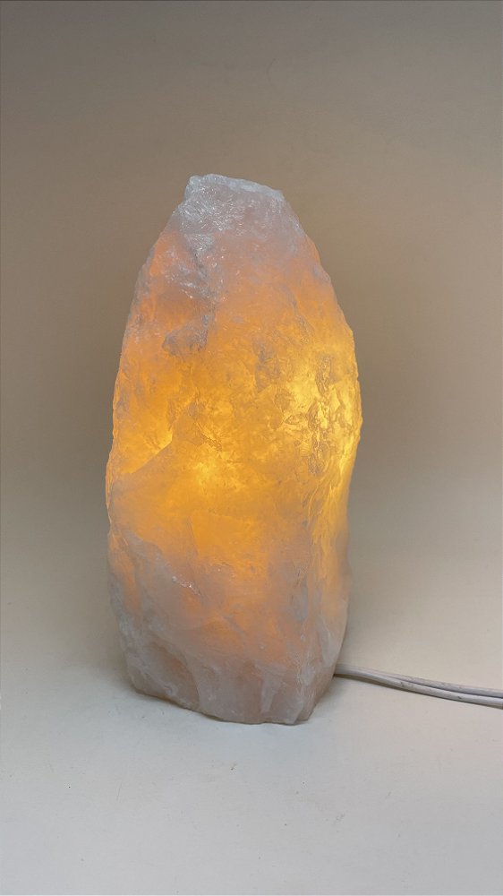 LUMINÁRIA DRUSA QUARTZO BRANCO CRISTAL