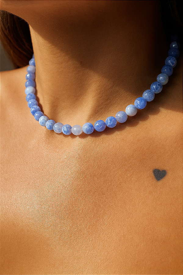 CHOKER ÁGATA AZUL-PAZ INTERIOR