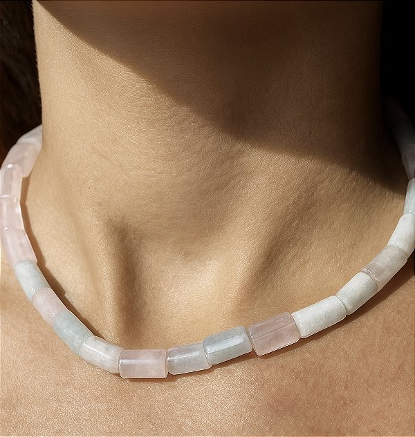 CHOKER QUARTZOS- CALMA/SAÚDE/AMOR