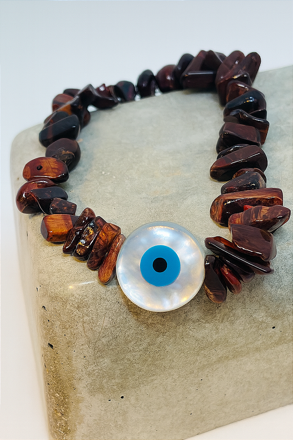 PULSEIRA ENERGIA OLHO DE TIGRE VERMELHO