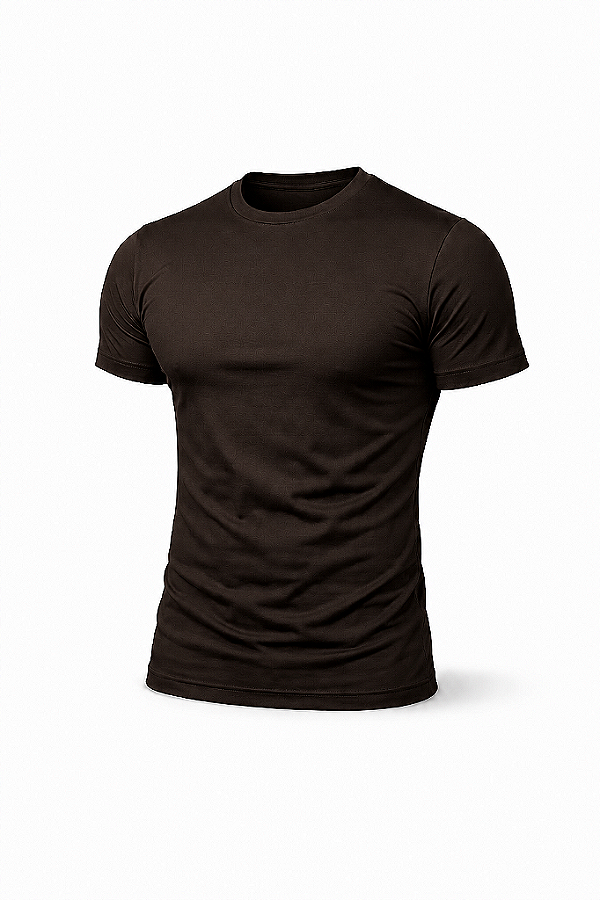 Camiseta Algodão Egípcio Premium - (Marrom)